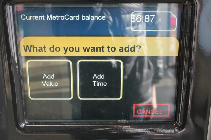 add value/add time MTA metrocard image 